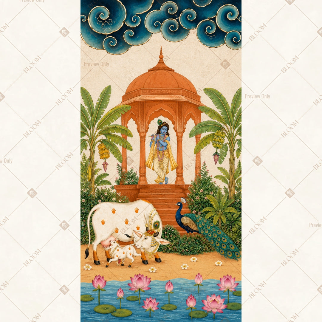 Royal Elephant Garden Vertical Backdrop