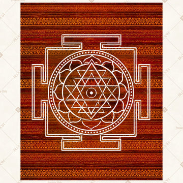 Sacred Shri Yantra Portrait Rectangle Backdrop