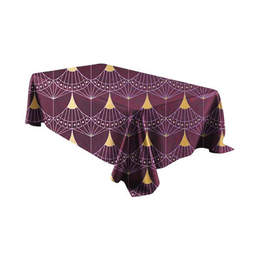 Maroon Royale Art Deco Rectangle Table Cover - Pack Of 6