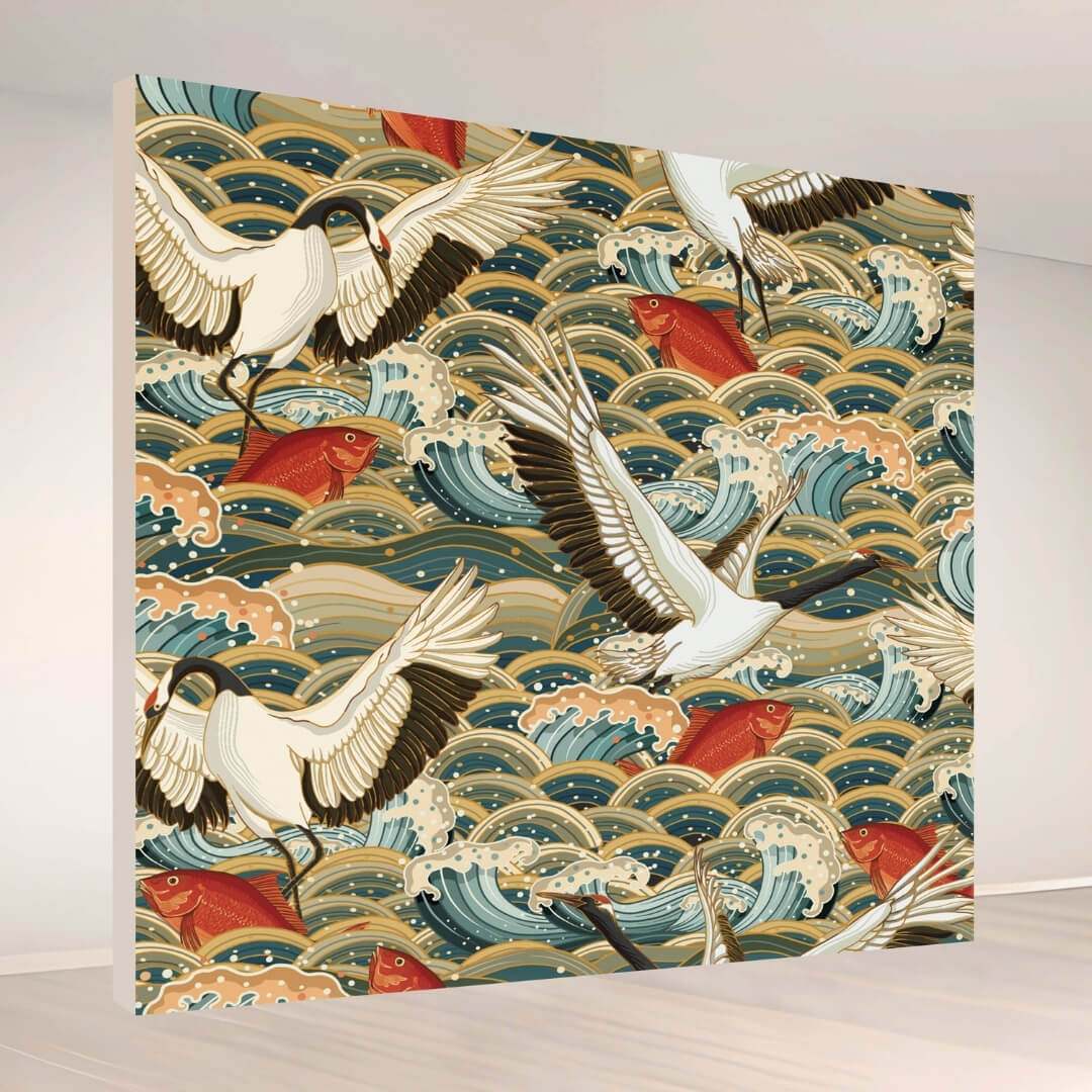 Ocean Waves Harmony: Backdrop - square