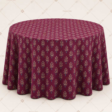 Burgundy Floral Trellis Table Cover Pack Of 6