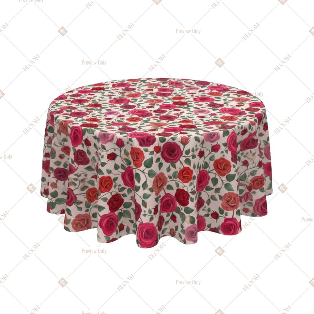 Red Rose Garden Table Cover Pack Of 6