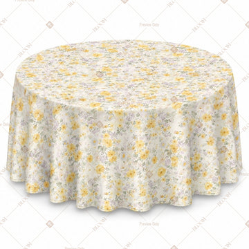 Yellow Floral Table Cover Pack Of 6