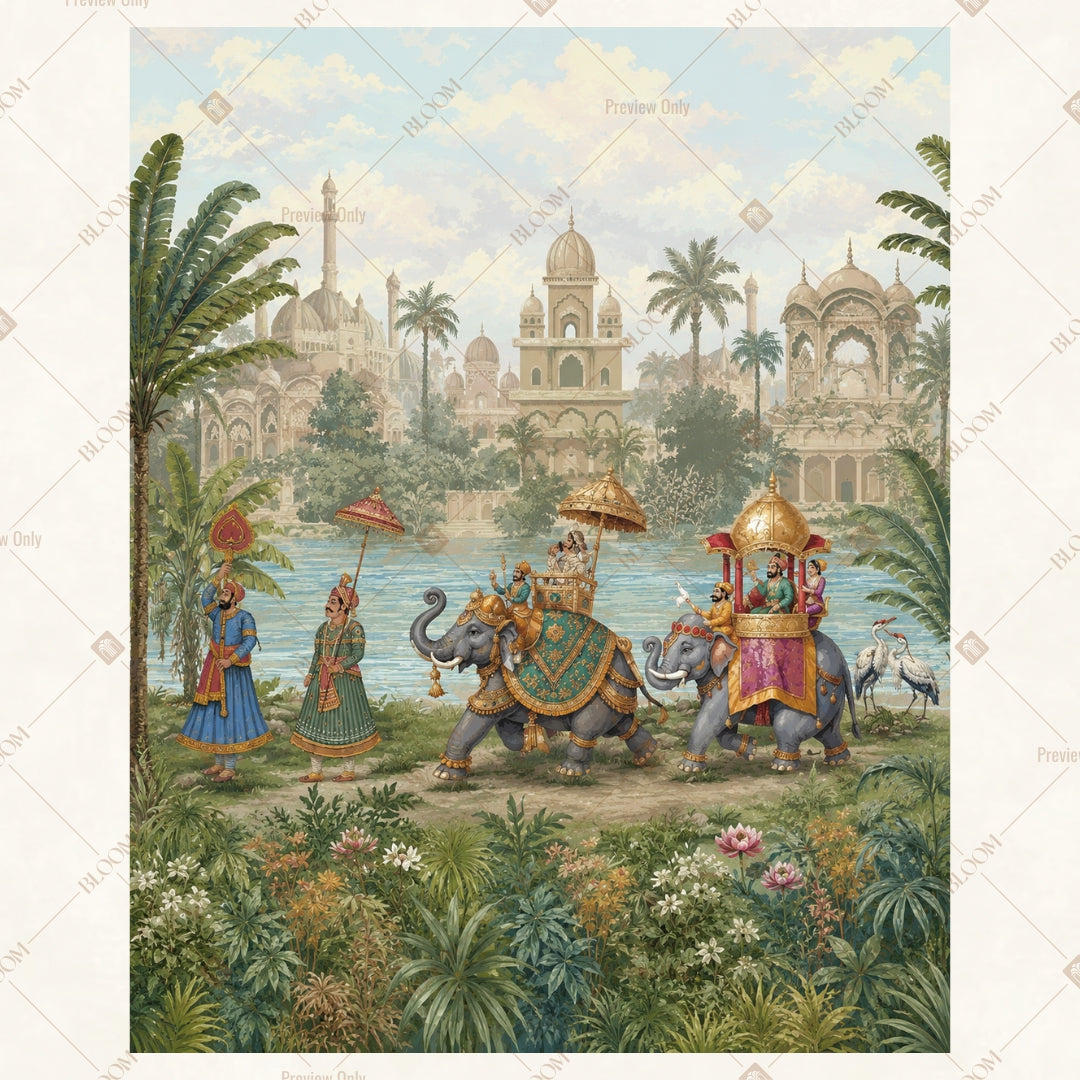 Royal Heritage Procession Portrait Rectangle Backdrop