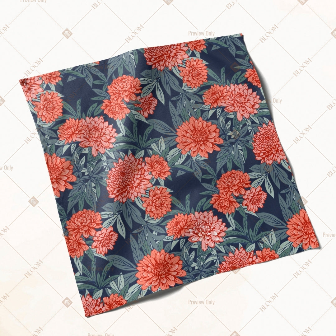 Coral Rose Pattern Napkin Pack of 20