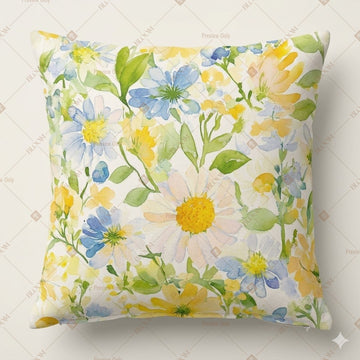 Yellow Daisy Floral Cushion Cover Pack of 12