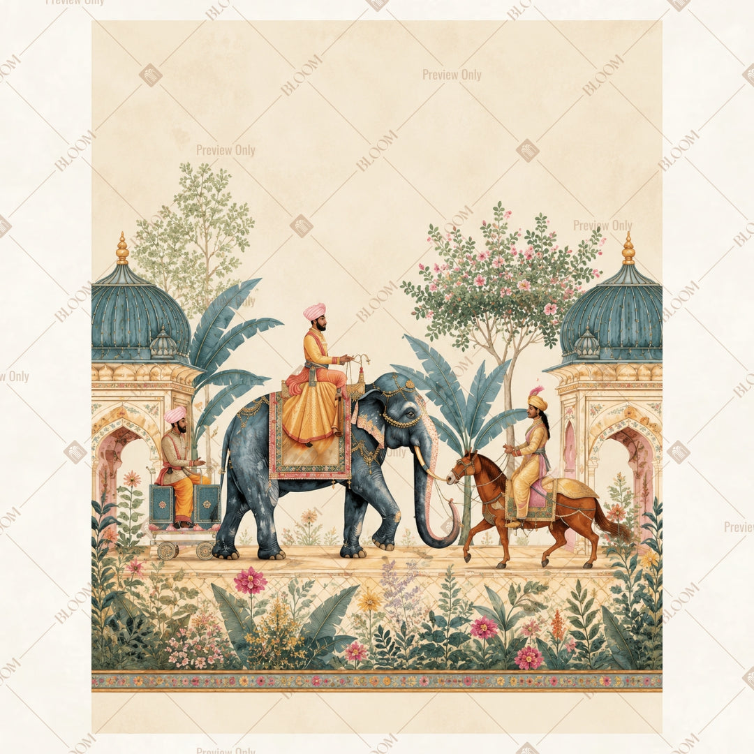 Vintage Caravan Journey Portrait Rectangle Backdrop