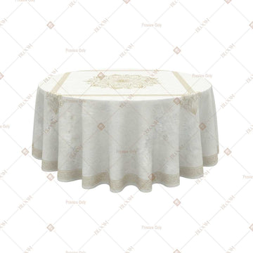 Ivory Gold Medallion Table Cover Pack Of 6