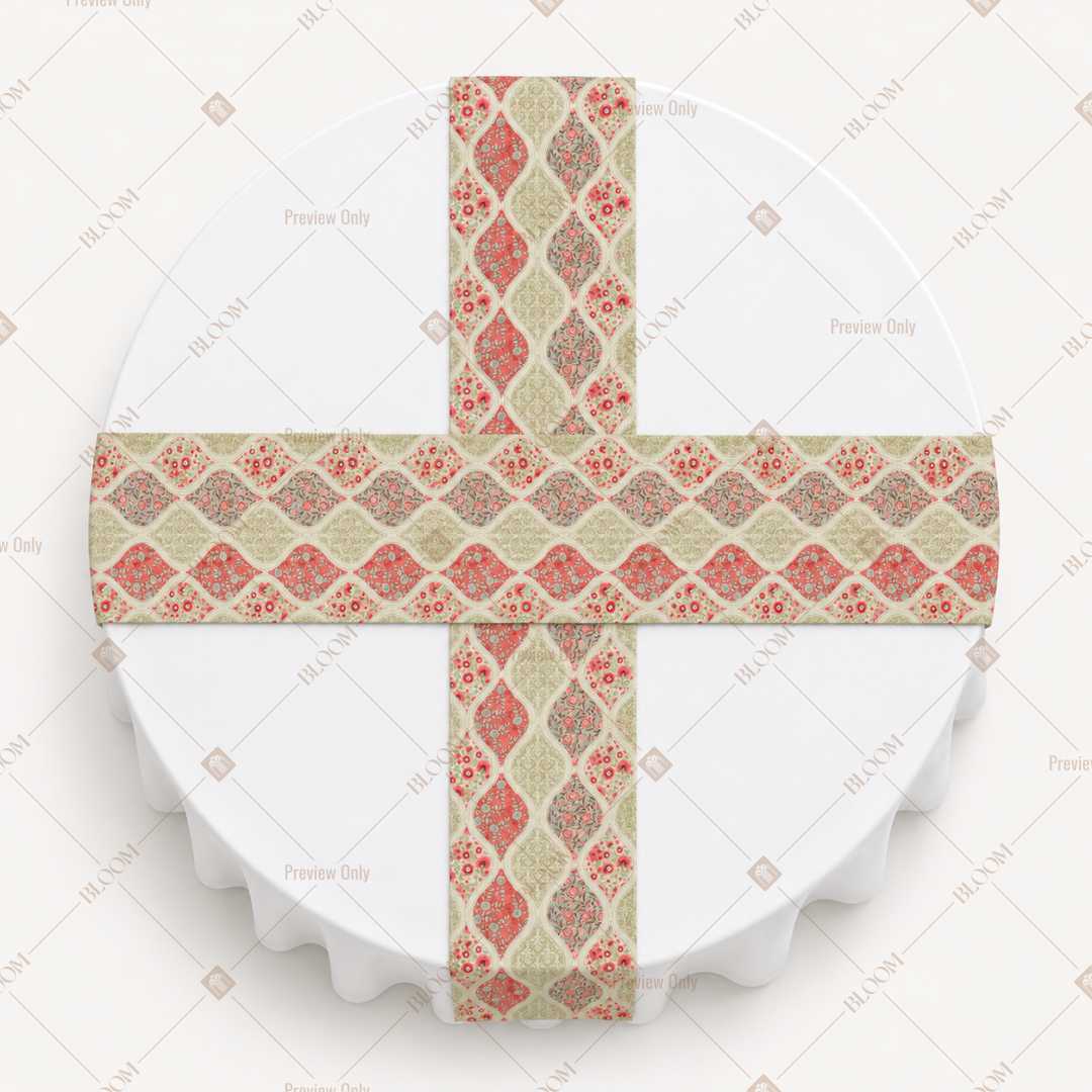 Peach Diamond Trellis Table Runner Pack Of 12