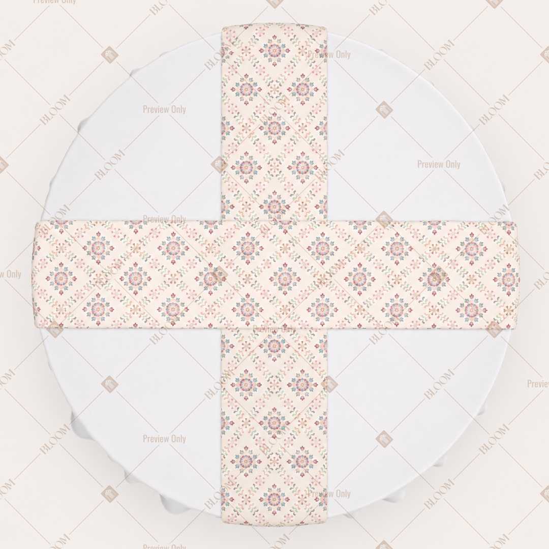 Ivory Diamond Trellis Table Runner Pack Of 12