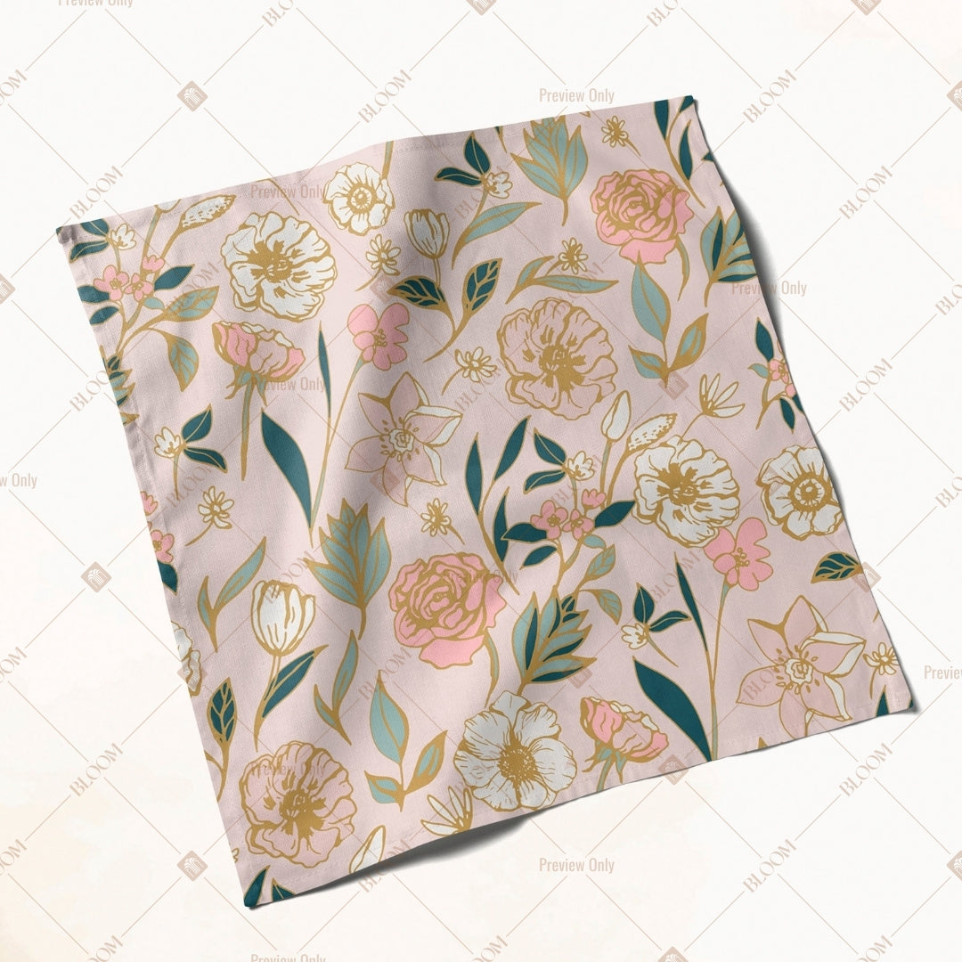 Beige Botanical Pattern Napkin Pack of 20