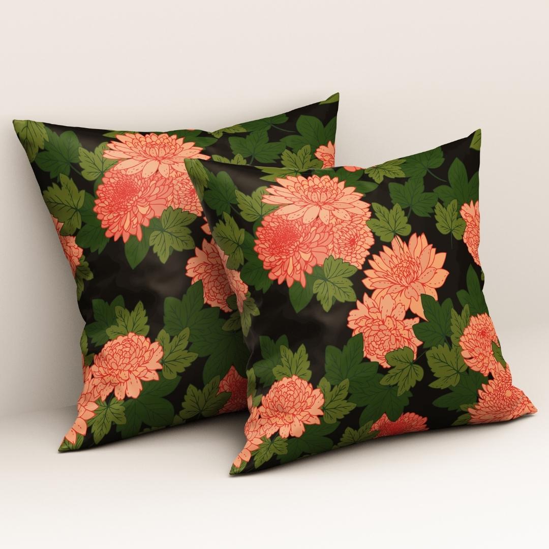 Peach Garden Charm: Cushion Cover - Pack of 12