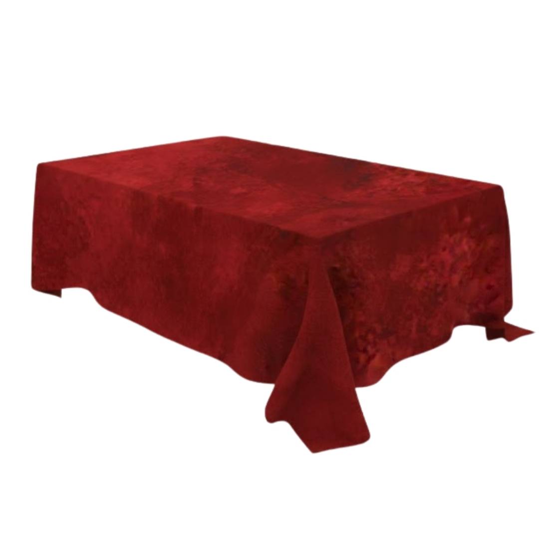 Red Abstract Texture Rectangle Table Cover - Pack Of 6