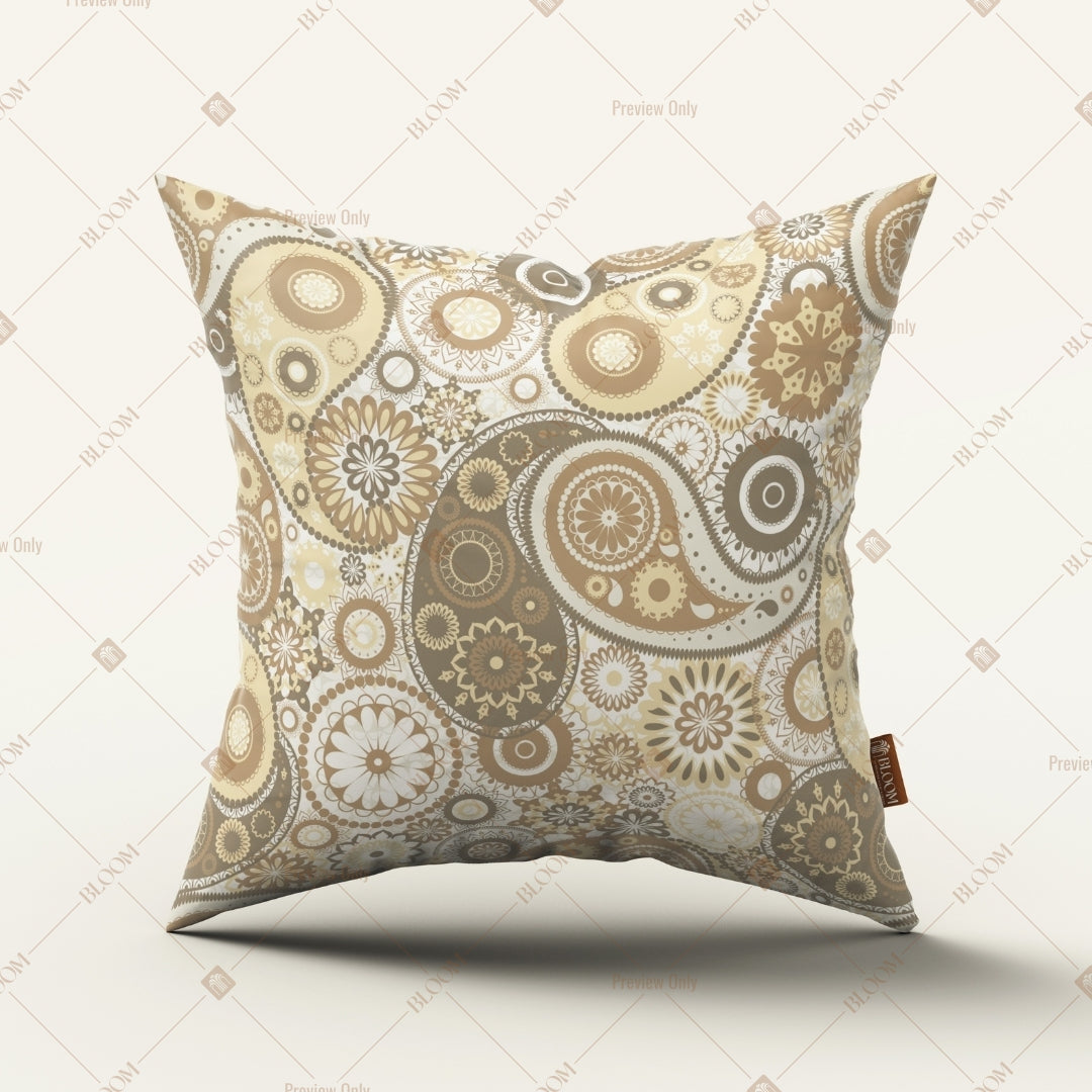 Beige Spiral Geometric Cushion Cover Pack of 12