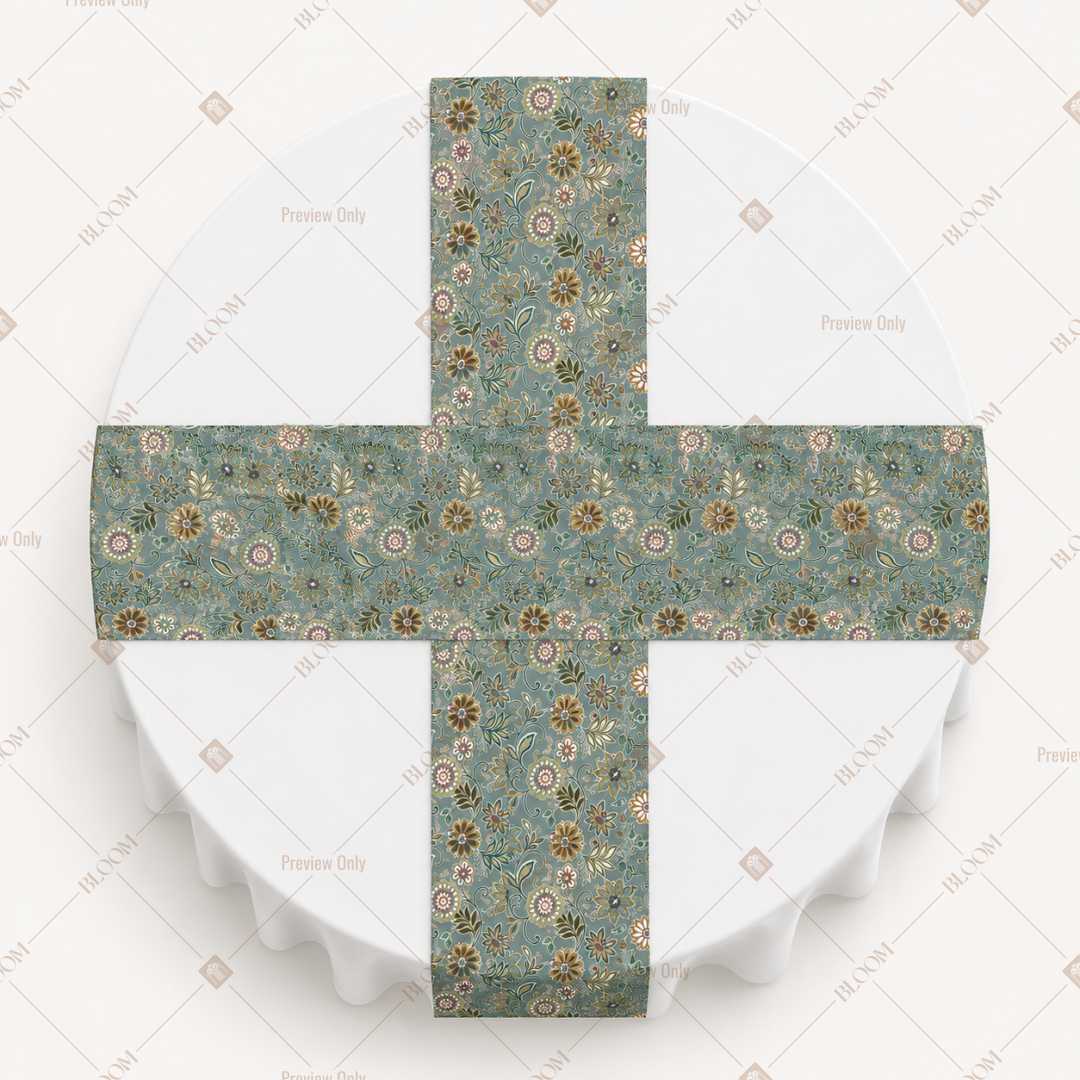 Sage Botanical Trellis Table Runner Pack Of 12