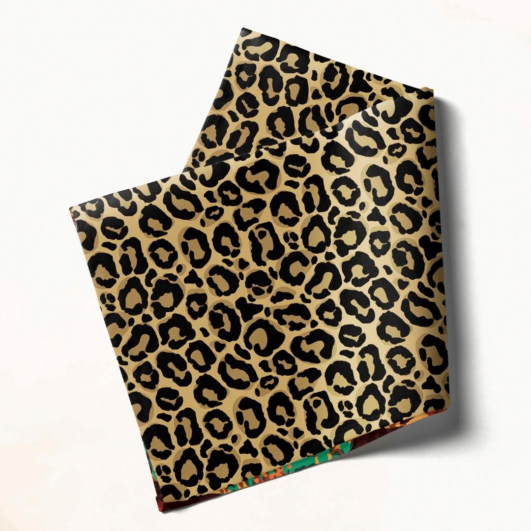Leopard Print in Beige and Black: Napkins 18" X 18" - Pack Of 20