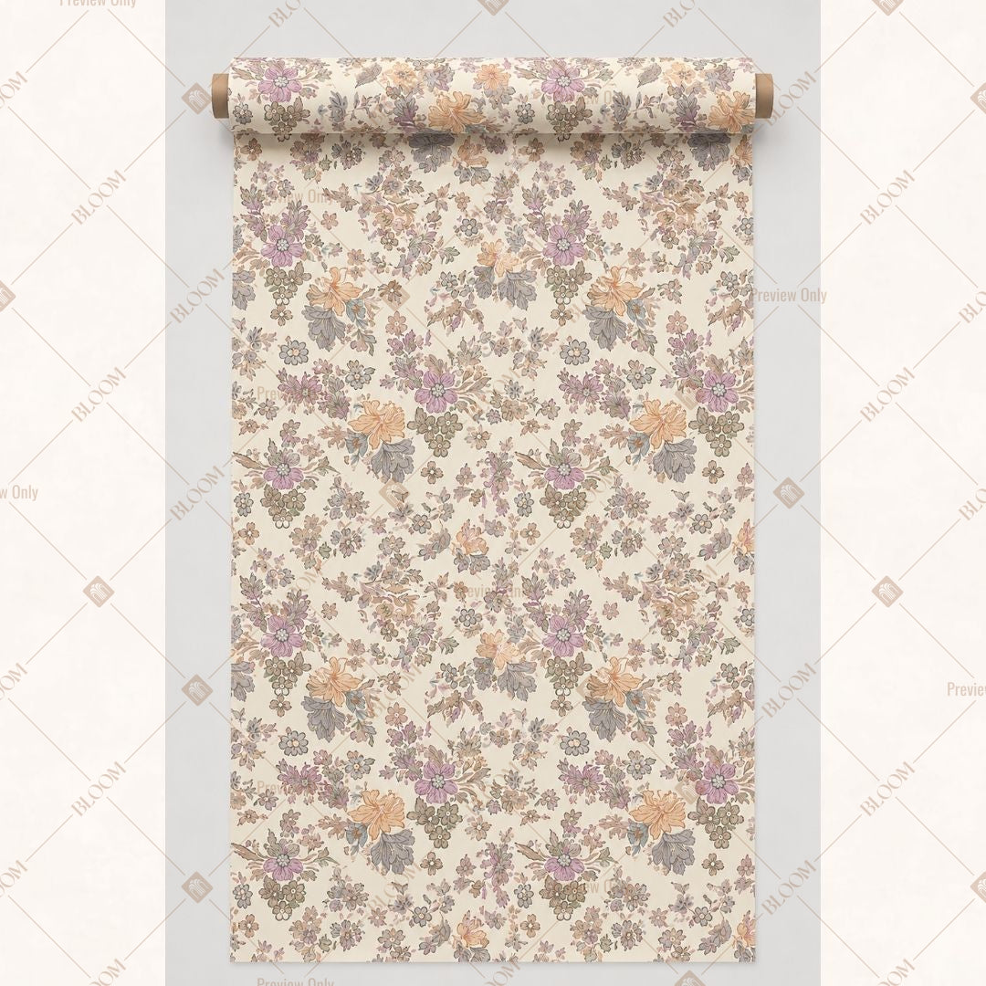 Soft Pastel Floral Fabric Pack of 25
