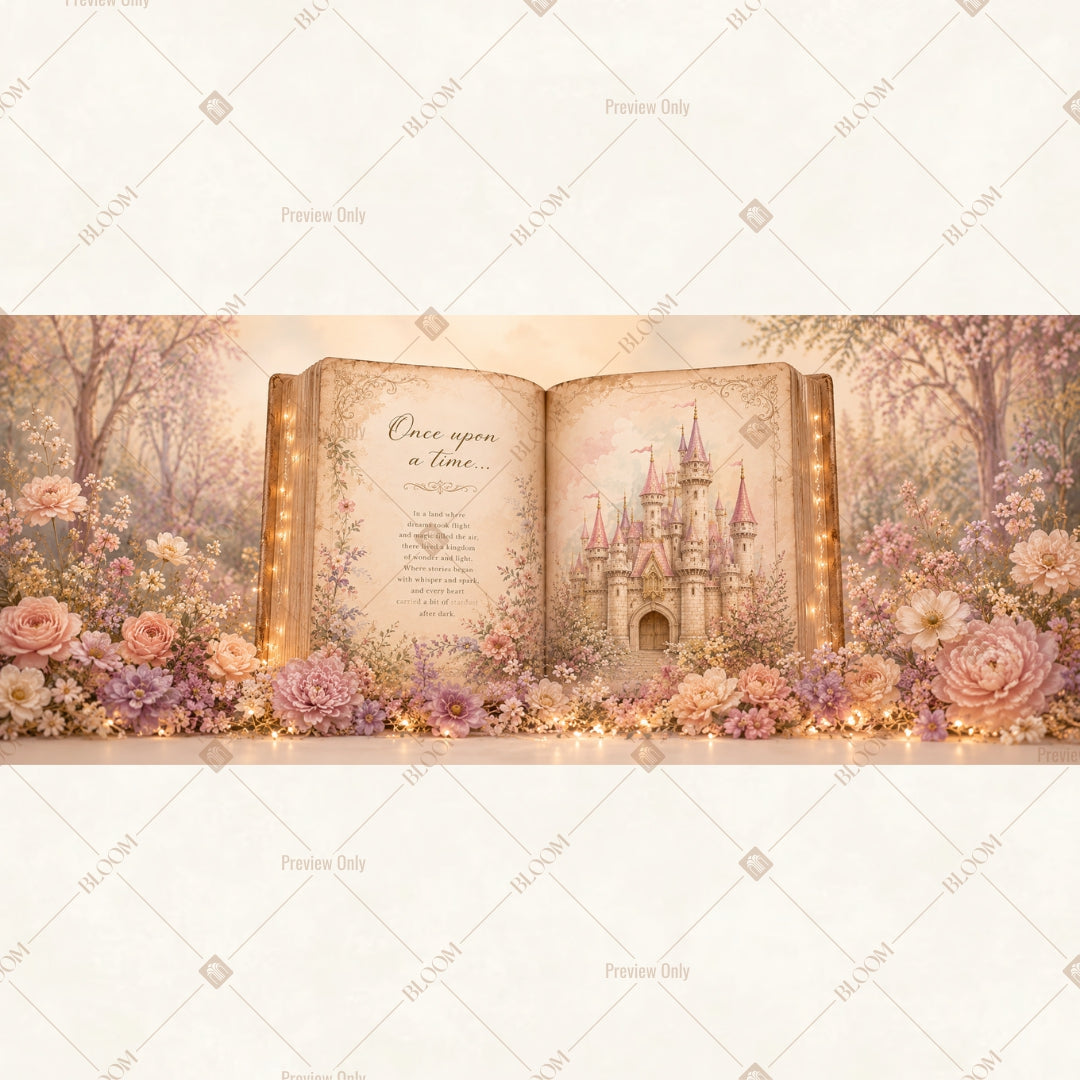 Vintage Storybook Wide Backdrop