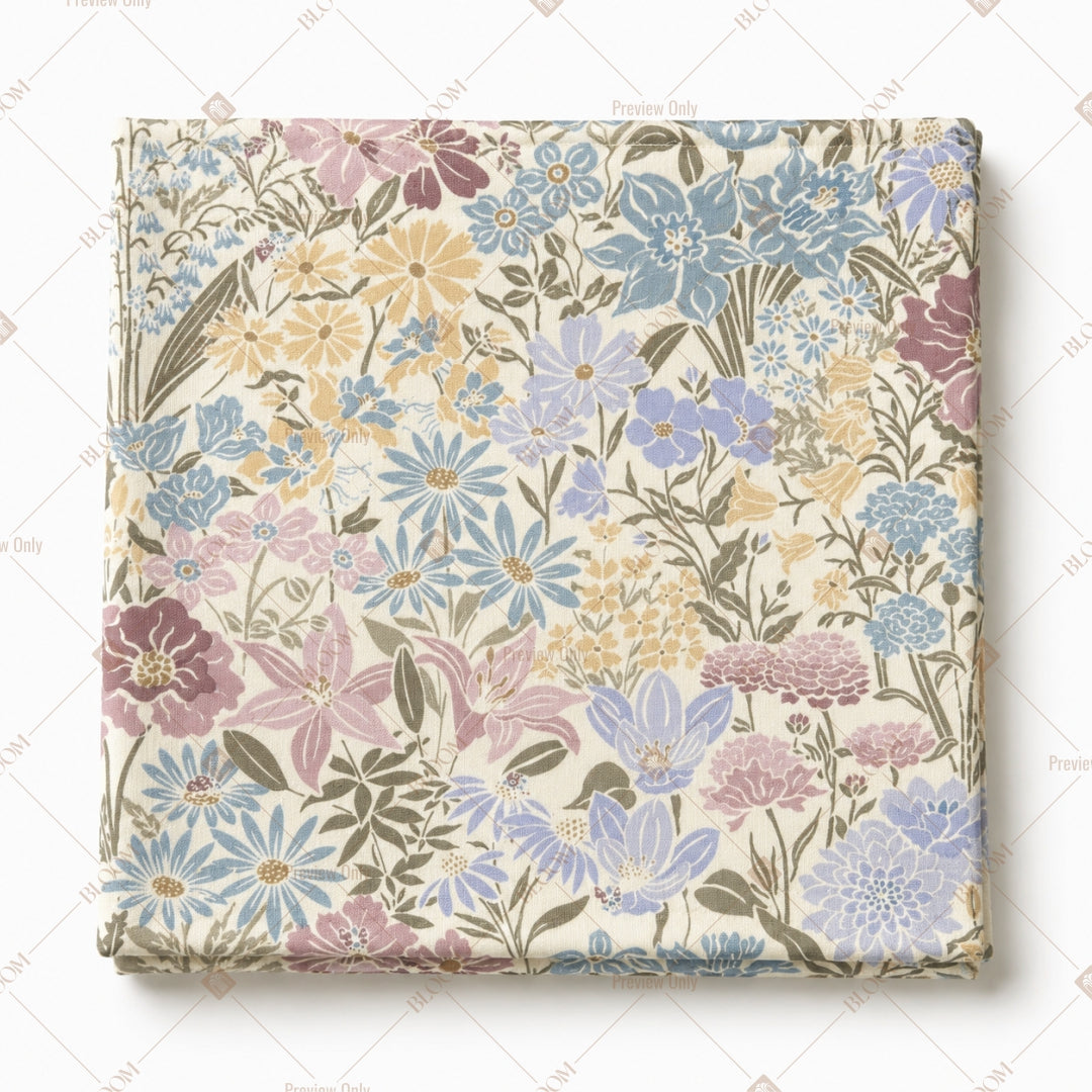 Vintage Blue Floral Pattern Design