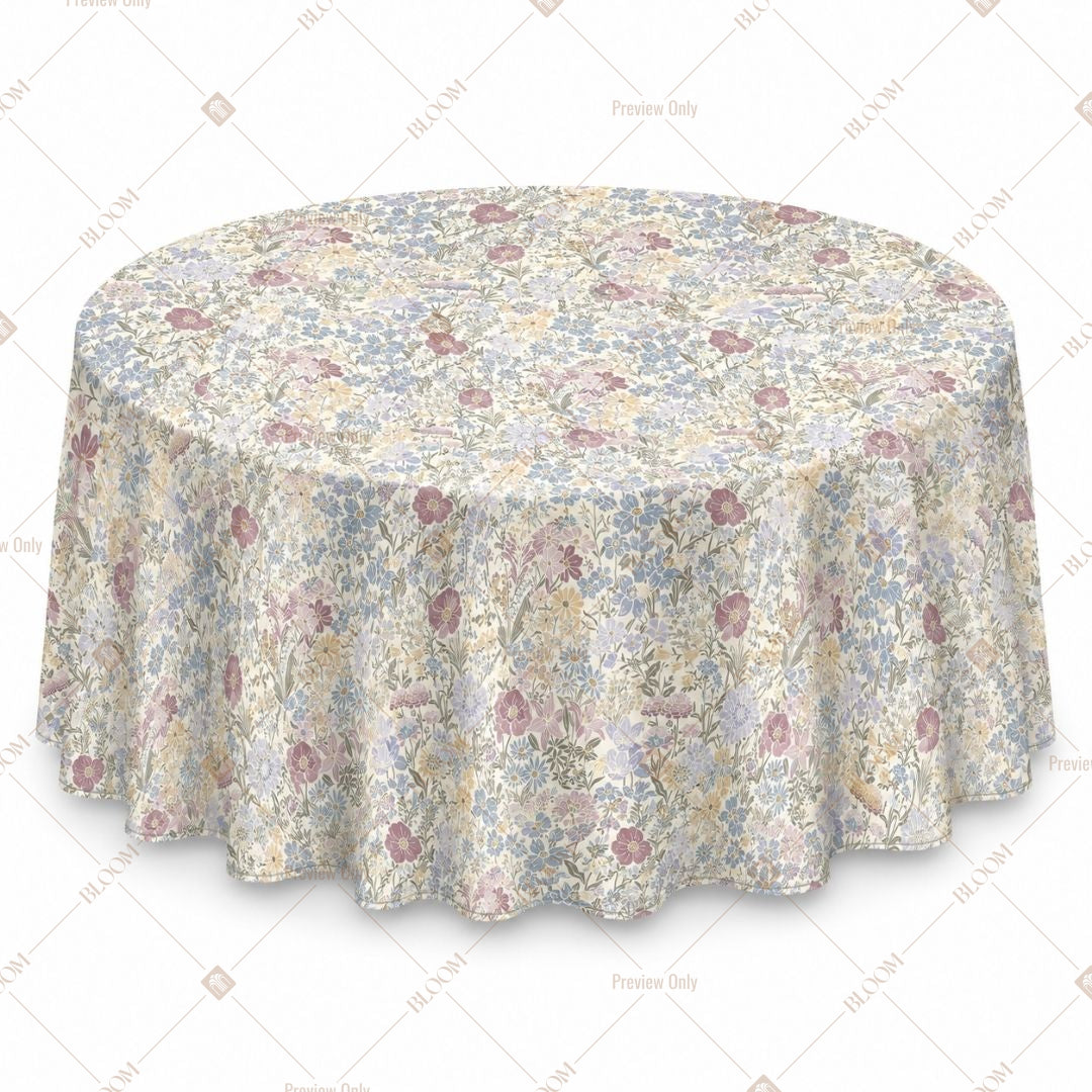 Blue Pastel Floral Table Cover Pack Of 6