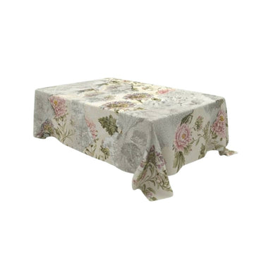 Pastel Floral Garden Rectangle Table Cover - Pack Of 6