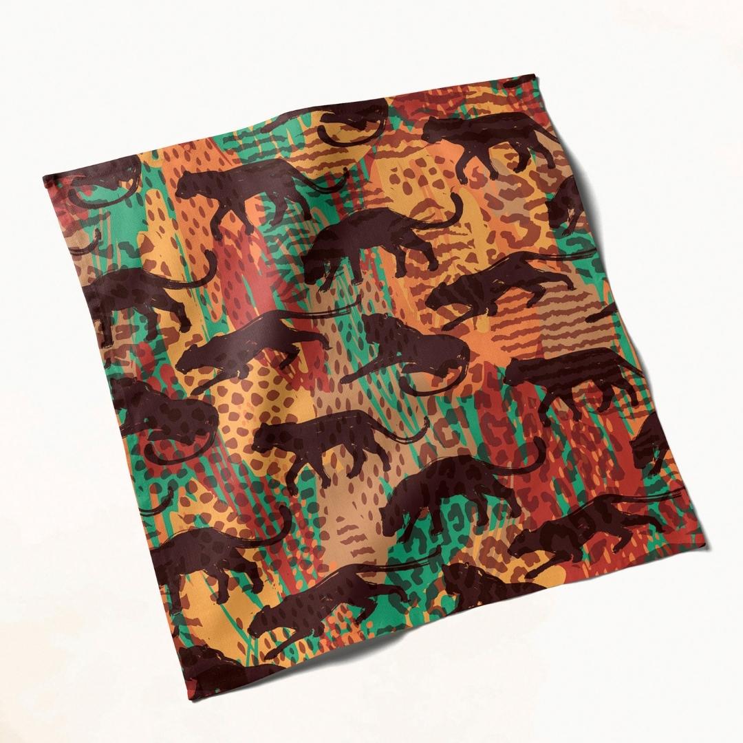 Multicolor Panther Print: Napkins 18" X 18" - Pack Of 20
