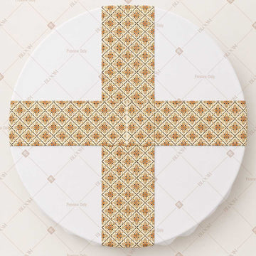 Mustard Floral Trellis Table Runner Pack Of 12