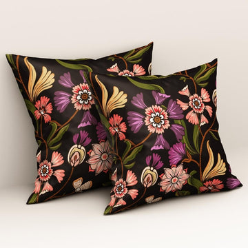 Midnight Blossom Fantasy: Cushion Cover - Pack of 12