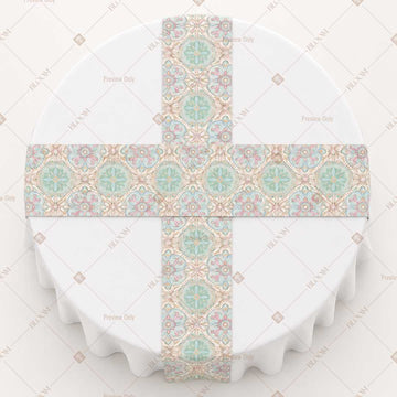 Aqua Mosaic Table Runner Pack Of 12