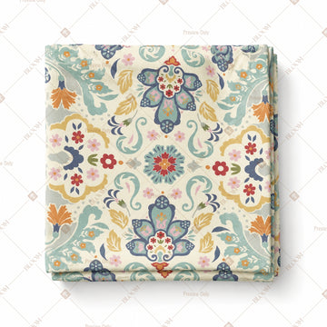 Colorful Tile Floral Pattern Design