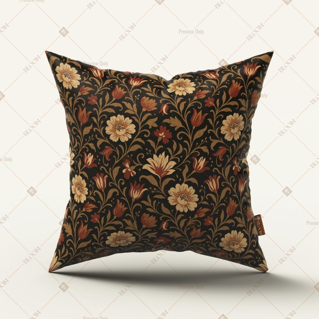 Dark Vintage Floral Cushion Cover Pack of 12