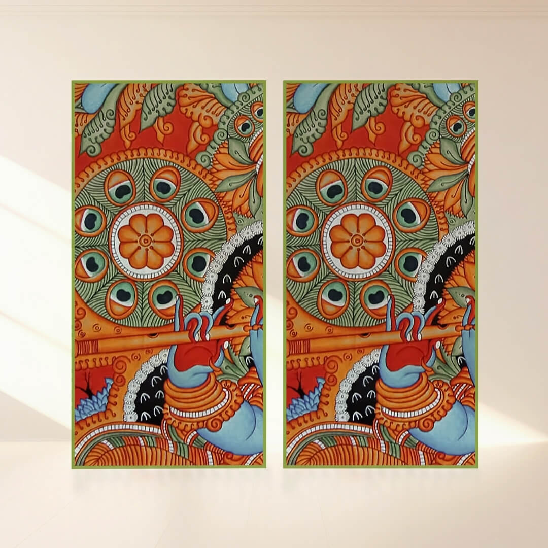 Peacock Radiance Art: Backdrop - vertical