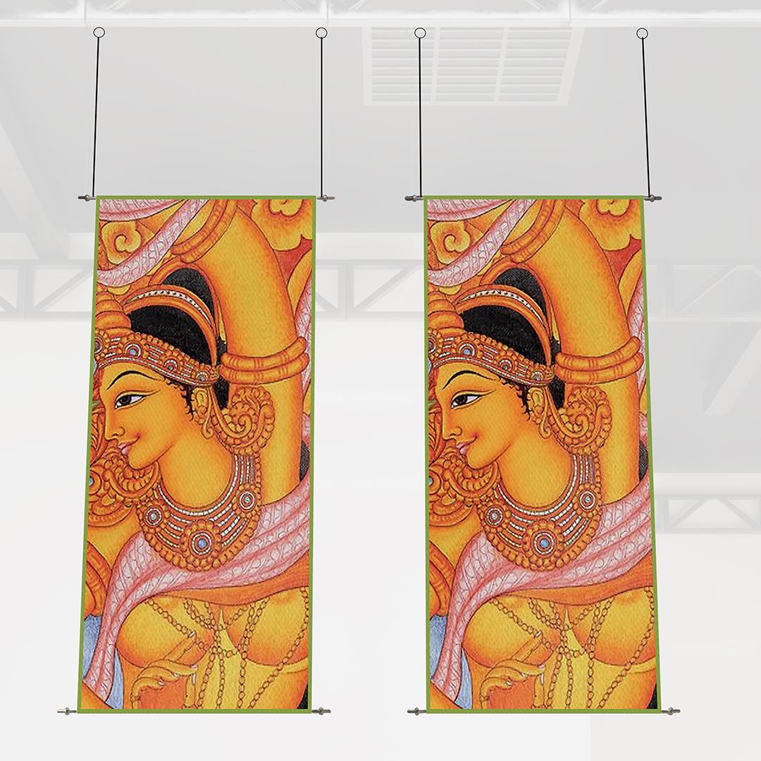 Golden Radiant Muse: Hanging - 2 x 4 ft