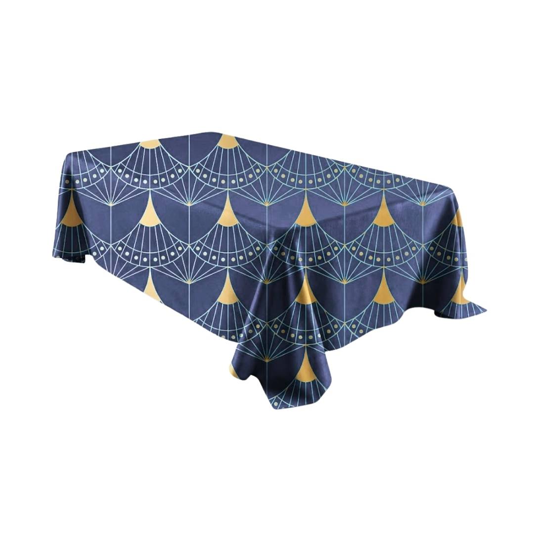 Midnight Blue Deco Luxe Rectangle Table Cover - Pack Of 6