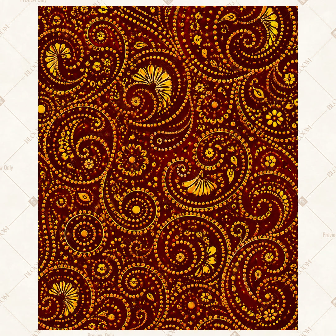 Royal Paisley Pattern Portrait Rectangle Backdrop