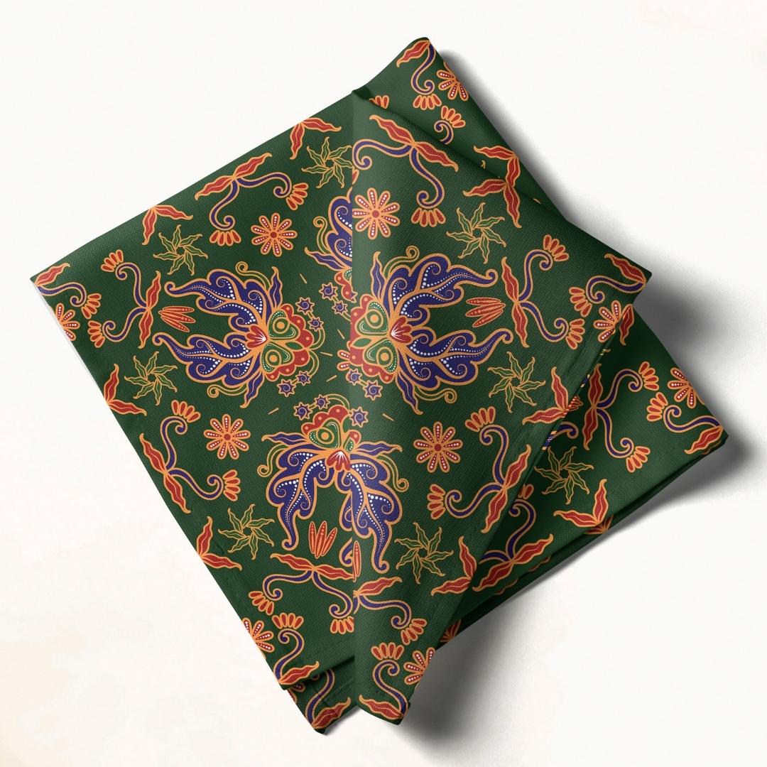 Green Paisley: Napkins 18" X 18" - Pack Of 20