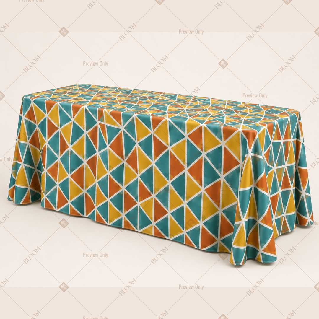 Multicolor Geometric Mosaic Table Cover Pack Of 6