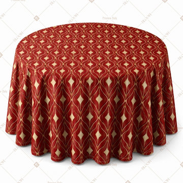 Red Gold Royal Table Cover Pack Of 6
