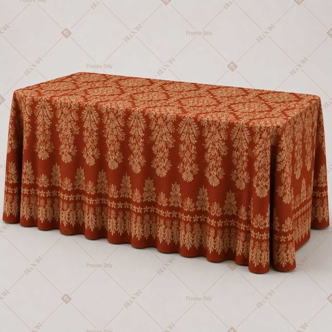 Terracotta Folk Border Table Cover Pack Of 6