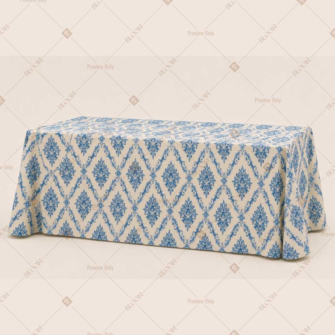 Blue Diamond Trellis Table Cover Pack Of 6